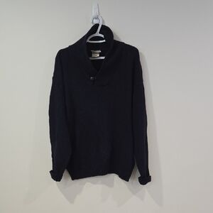 Vintage /Retro 90's Northern Reflections Navy Wool Blend Fishermancore Sweater